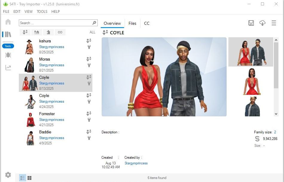 Coyle virtual fashion model couple wearing trendy modern clothes for Sims 4 gameplay. Must Have Mods showcased with stylish outfits for Sims 4 custom content.