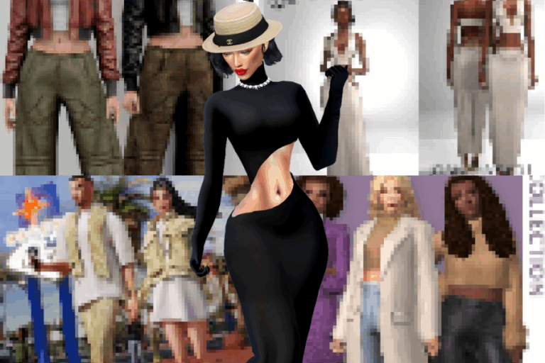 Luxury fashion model in black dress with cutouts, stylish hat, and red lipstick showcasing must-have fashion mods for women.