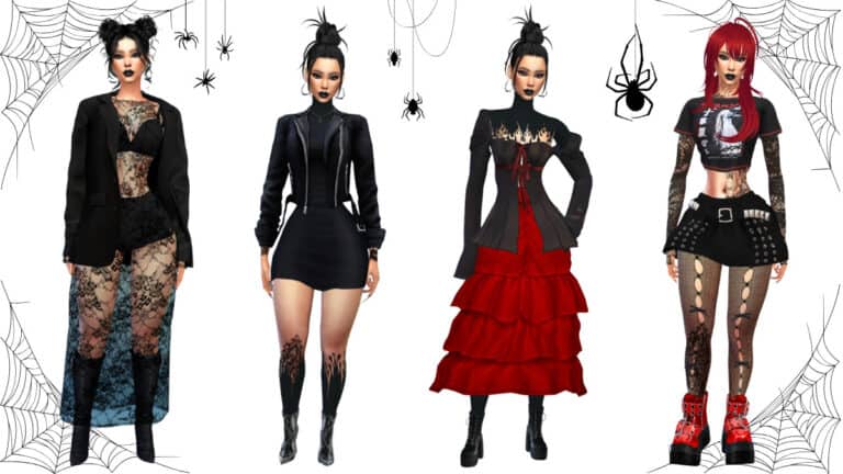 Sims 4 Alternative Fashion Lookbook
