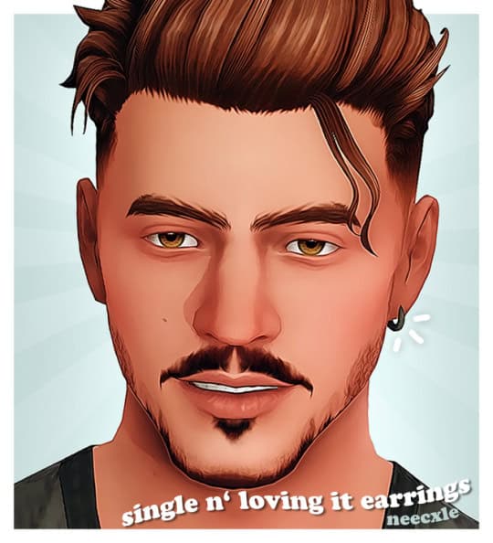 Golden brown hairstyles with textured waves for men, men's grooming, modern haircuts, stylish men's hair, men's fashion accessories, men's earring styles, trendy jewelry for men, men's hairstyle inspiration, must-have men's accessories, men's earrings and hairstyles.