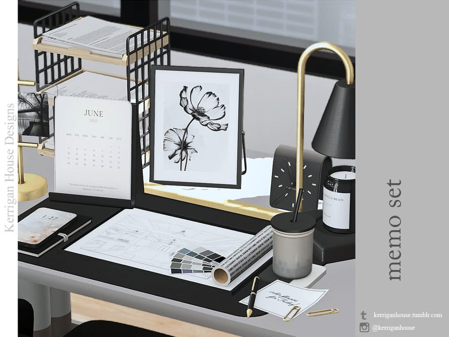 Wire Organizer Desk Accessories for Home Office, Black and Gold.